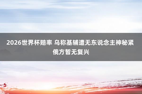 2026世界杯赔率 乌称基辅遭无东说念主神秘紧 俄方暂无复兴