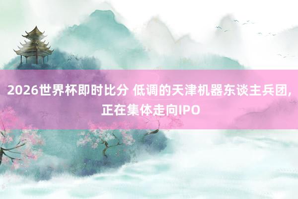 2026世界杯即时比分 低调的天津机器东谈主兵团， 正在集体走向IPO